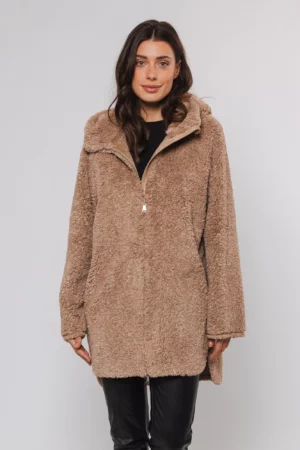 Dwustronny płaszcz Marre Karmelowy Rino & Pelle