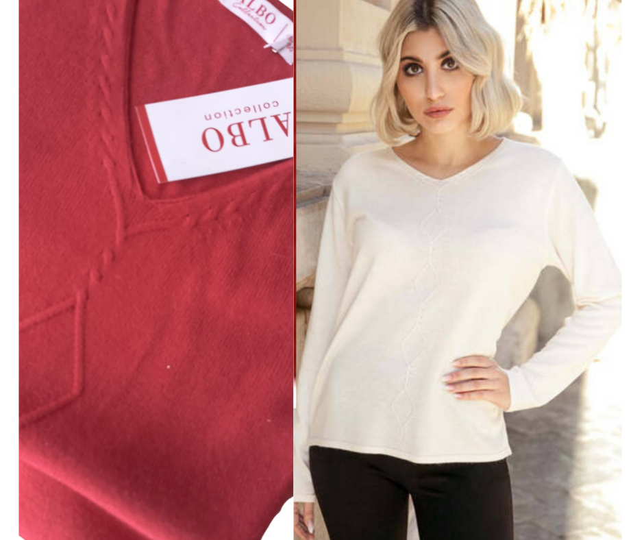 Sweter z angorą koral/malina 1482 AL-BO
