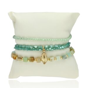 Zestaw bransoletek YVON jadeit B99081