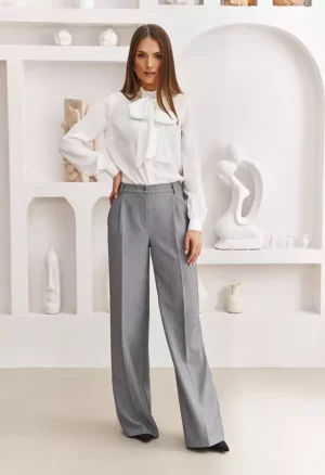 Elegancka biała bluzka do pracy Ezuri