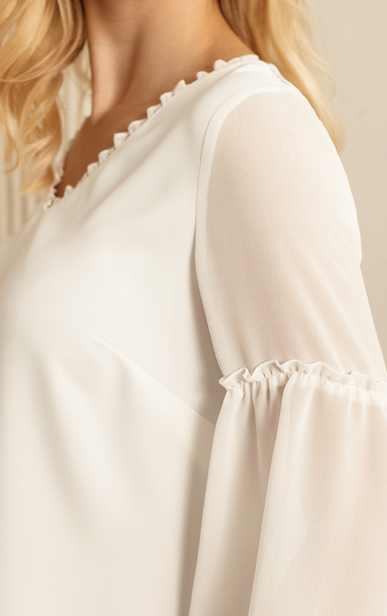 Bluzka Whitley biała Kaskada - obrazek 5