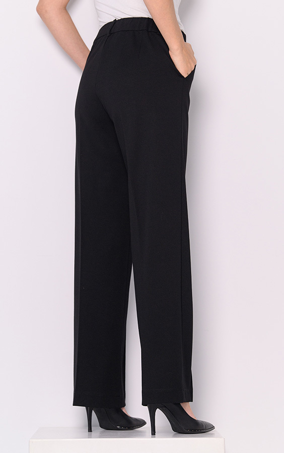 Spodnie Andi czarne z grubszej dzianiny - obrazek 2