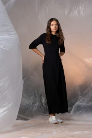 Czarna Sukienka maxi - SACA Cotton Club