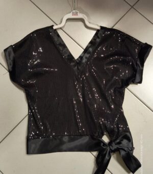 Bluzka Wiki czarna cekiny Midori feminine fashion