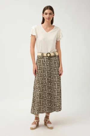 Rozpinana spódnica Batal w kolorze khaki Tinta & Bariloche