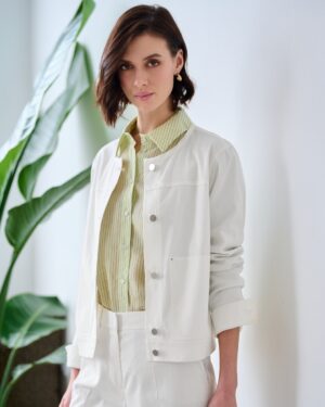 Bawełniana kurtka w kolorze Ecru Feria