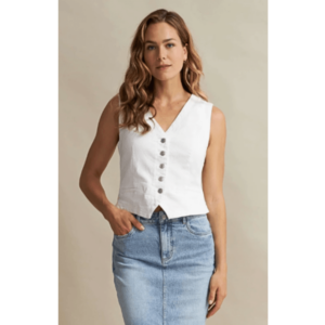 Biała kamizelka jeansowa Red Button