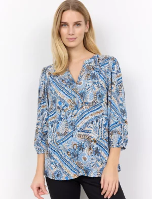 Bluzki z długimi rękawami niebieska SC-FATANA 2 Soyaconcept