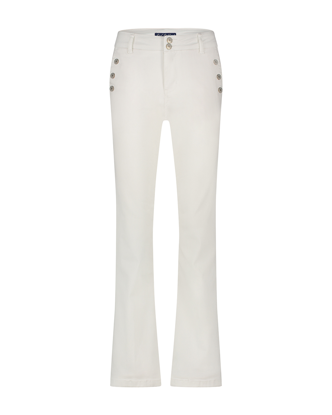 Białe jeansowe spodnie Bibette ecru & buttons ecru Red Button - obrazek 2