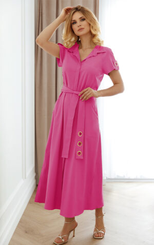 Sukienka Cali amarantowa Kaskada Fashion