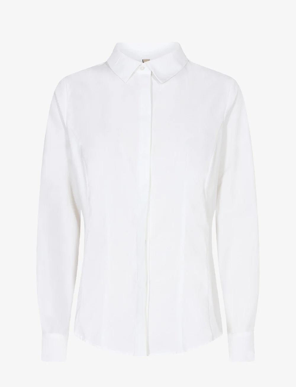 Biała klasyczna koszula z krytym zapięciem NETTI 6 SOYACONCEPT - obrazek 3