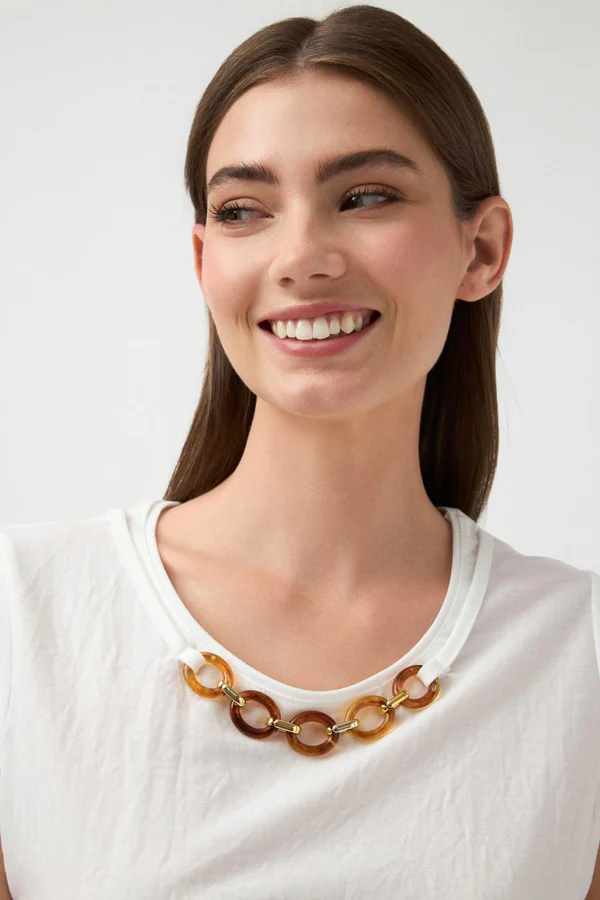 Bluzka top Yamila w kolorze beżowym Tinta & Bariloche - obrazek 5