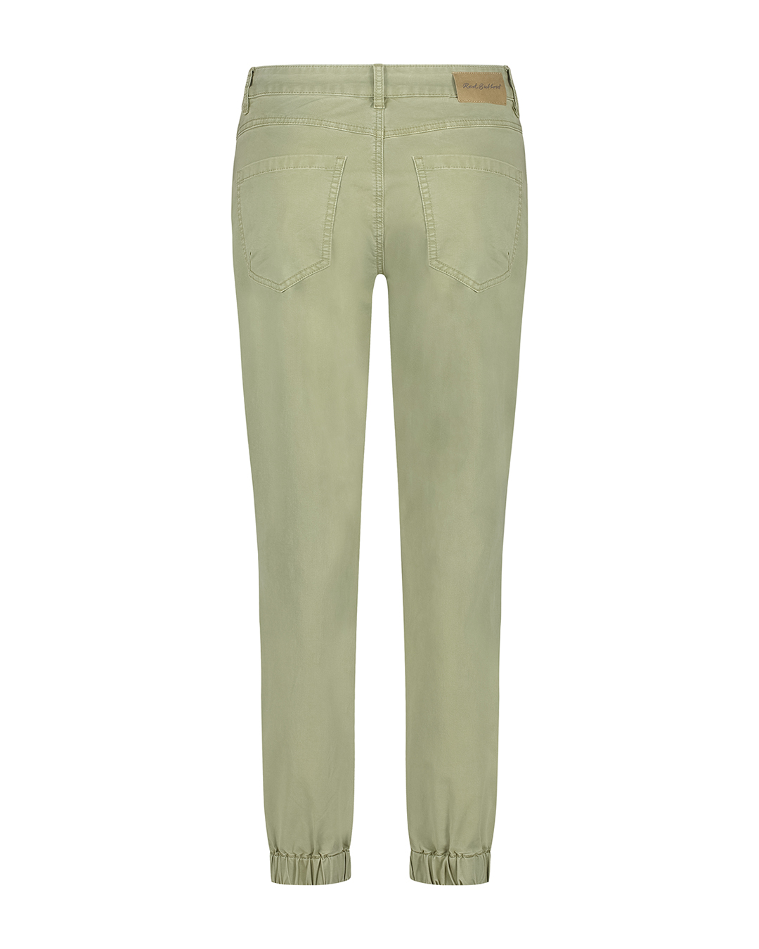 Bawełniane damskie spodnie boyfriend JOY colour summersage Red button szałwiowe SRB4543 - obrazek 3