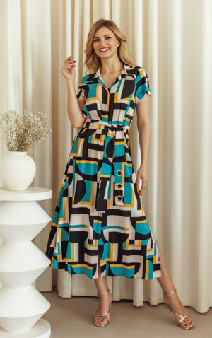 Sukienka Cali wzór  Kaskada Fashion