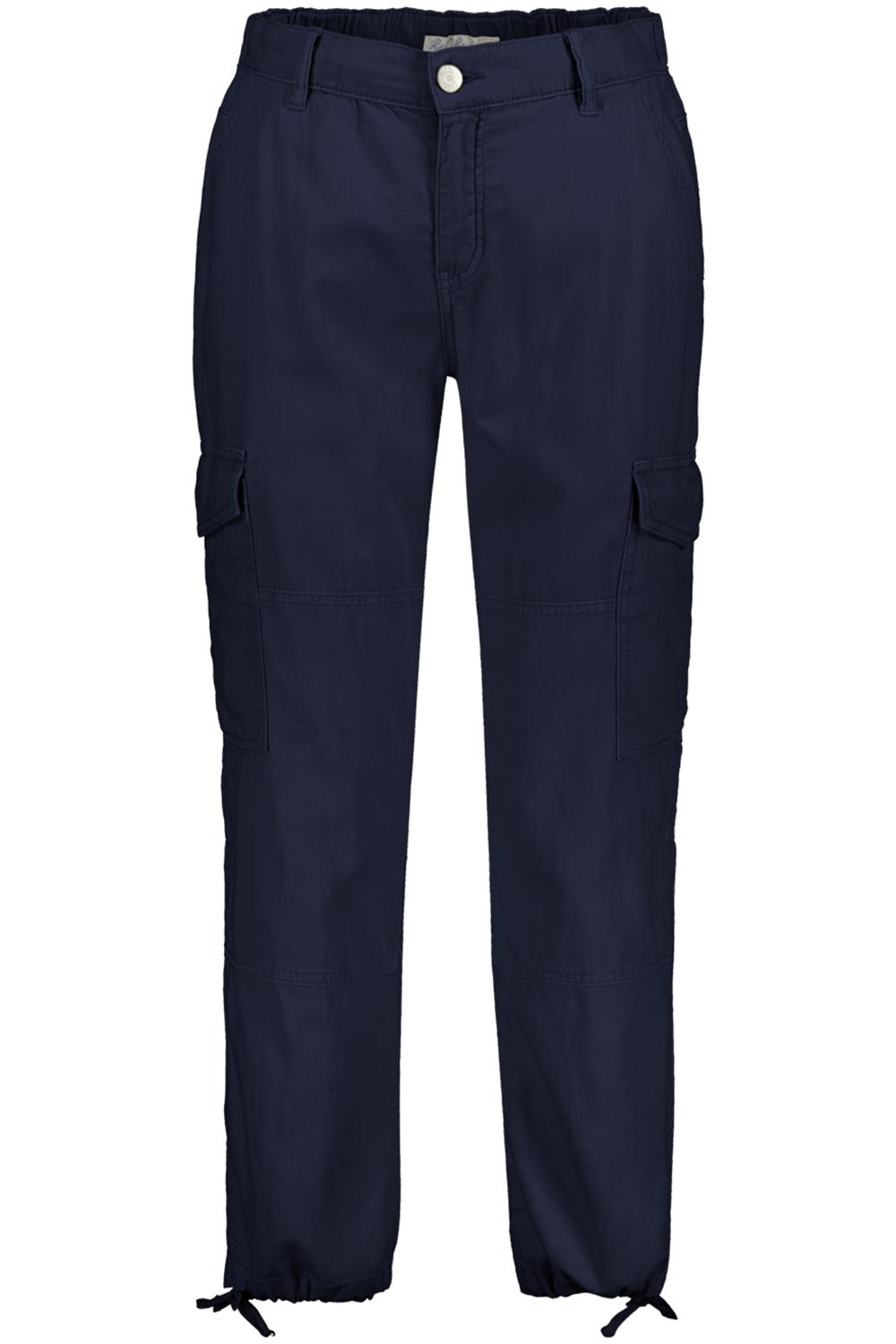 Spodnie damskie Red Button SRB4167 Conny Cargo Cotten/Len granatowe ( Navy) - obrazek 2