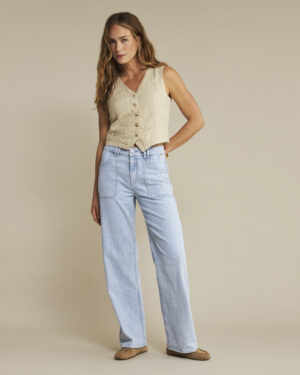 Spodnie z szerszymi nogawkami Colette Utility bleach Red Button