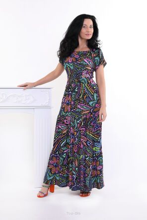 Wiskozowa sukienka Maxi Selina kr/r Top Bis