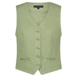 Lniana kamizelka Waistcoat cotton linen SRB4506 summersage Red Button