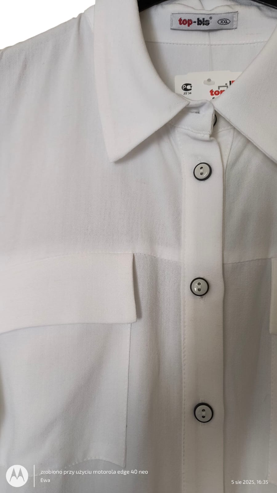 Biała koszula damska Verta Top-Bis - obrazek 3