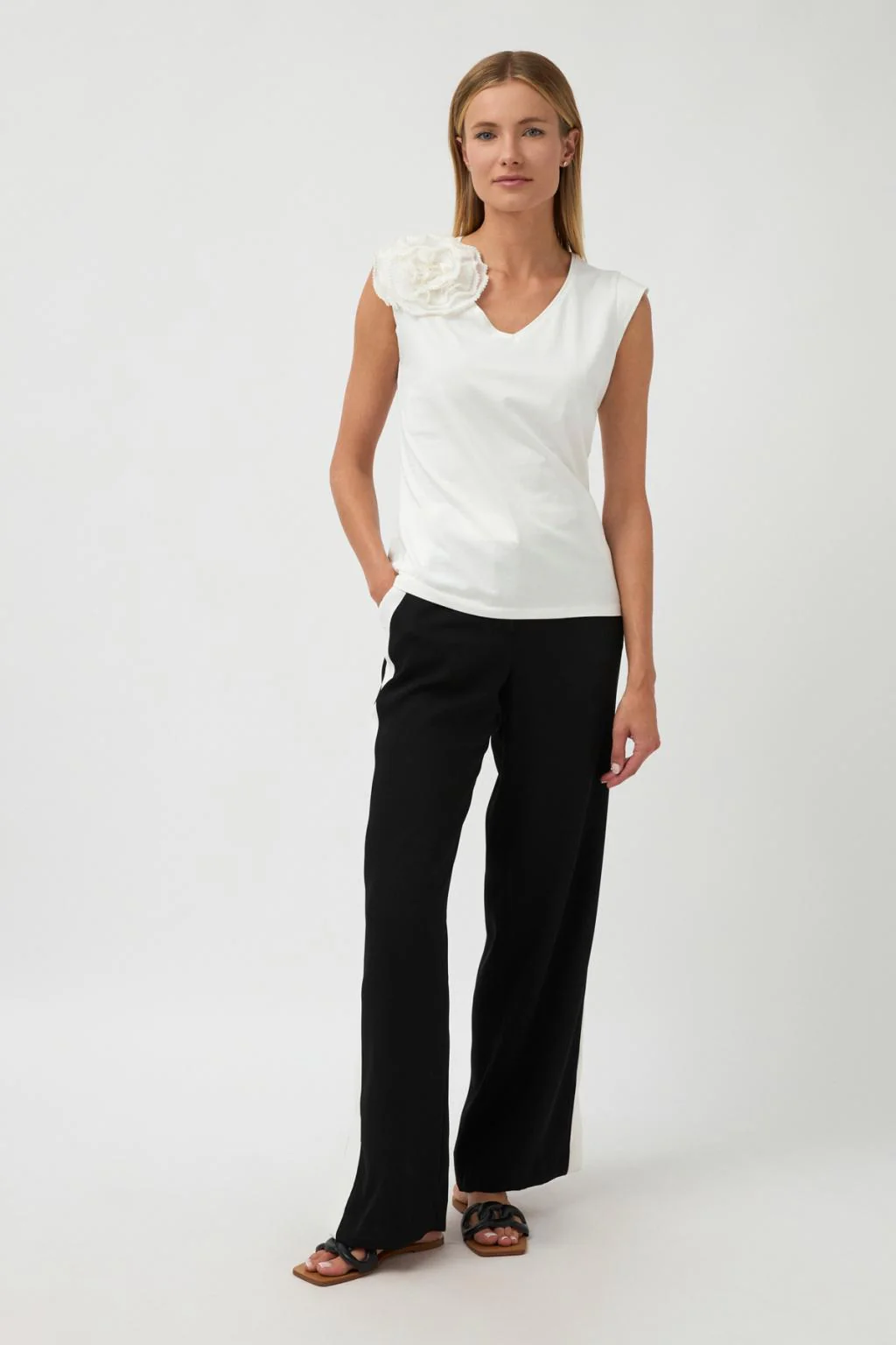 Cremowa Bluzka Top Bacalar 3807968 Tinta&Bariloche - obrazek 3