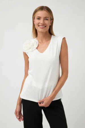 Cremowa Bluzka Top Bacalar 3807968 Tinta&Bariloche