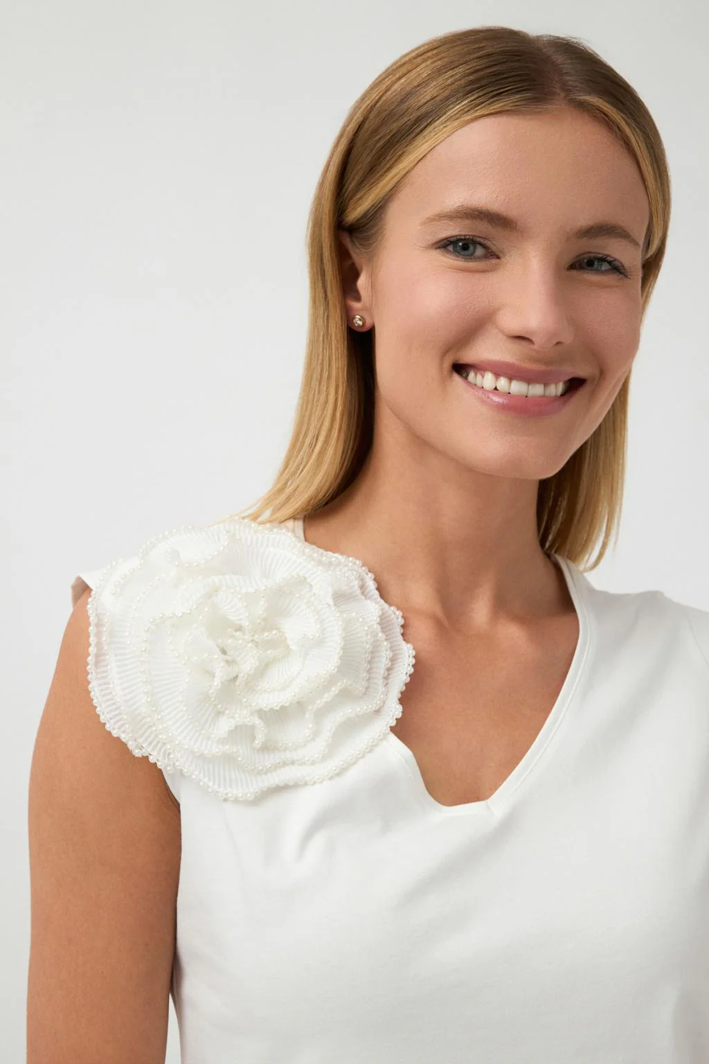 Cremowa Bluzka Top Bacalar 3807968 Tinta&Bariloche - obrazek 2