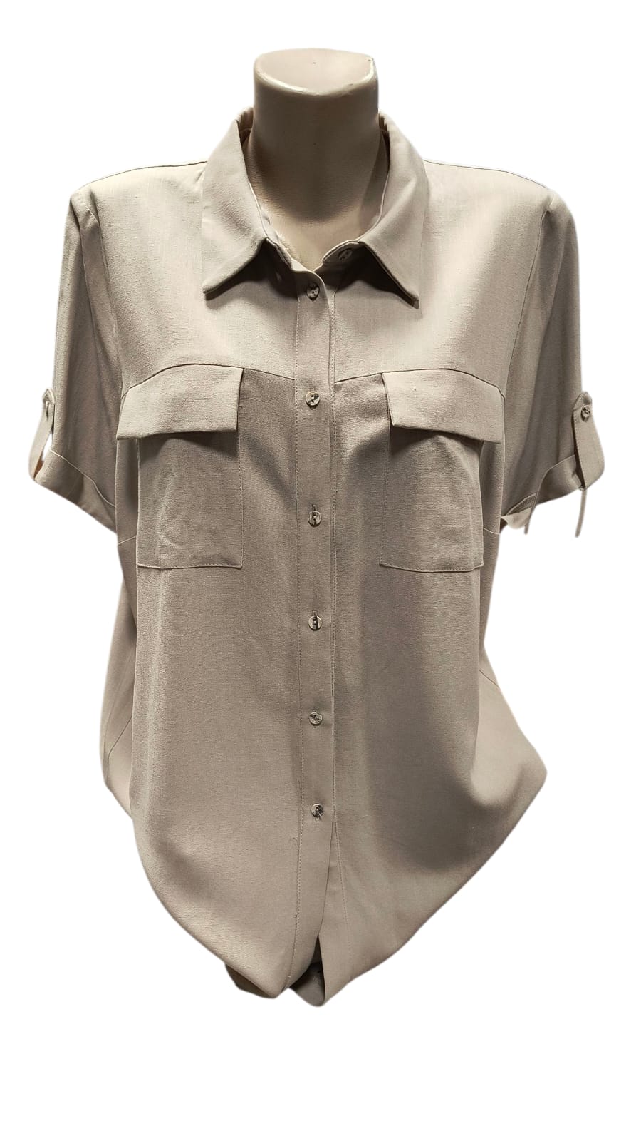 Beżowa koszula damska Verta Top-Bis - obrazek 3