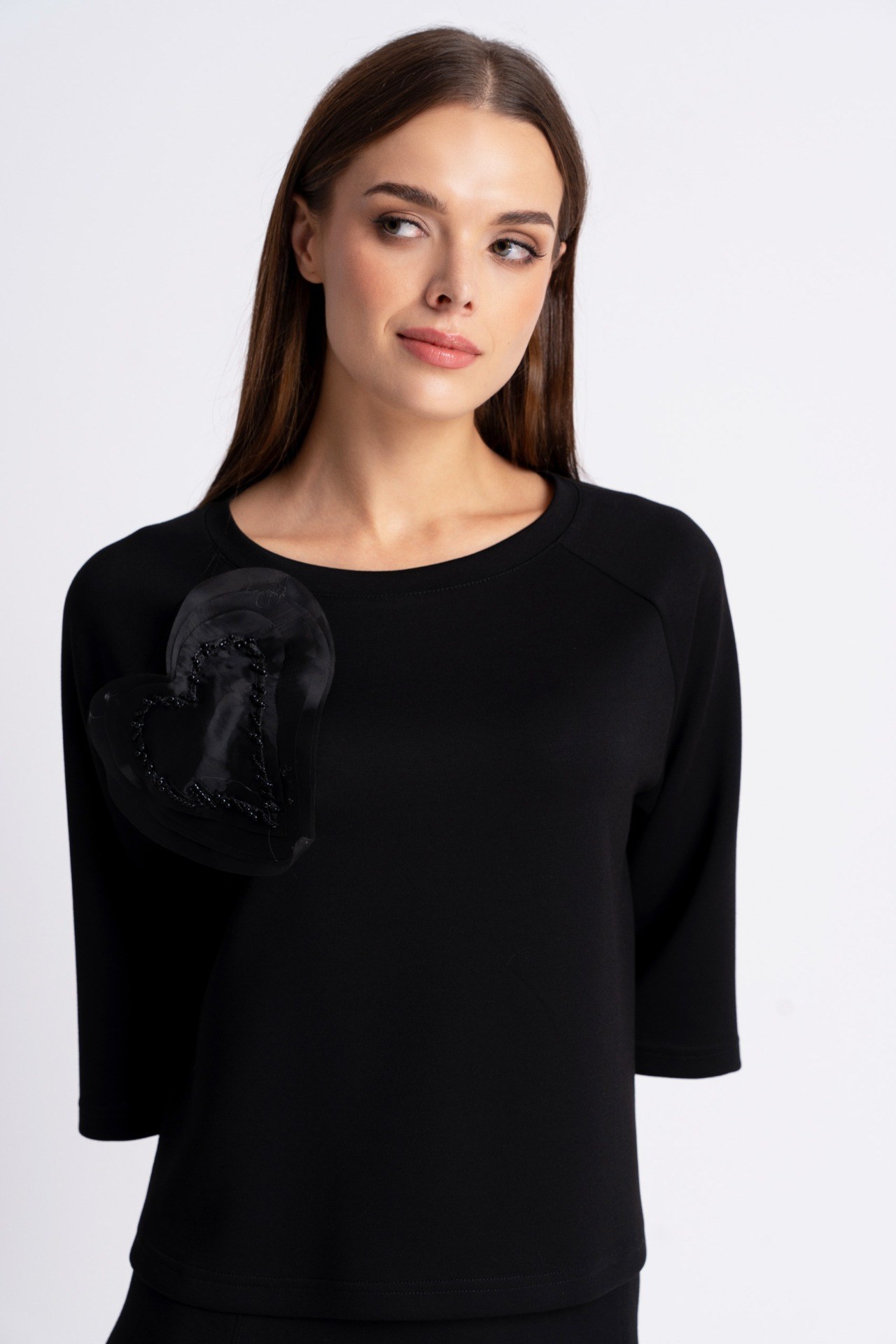 Bluzka Katia Black Heart AW25 Click Fashion - obrazek 2