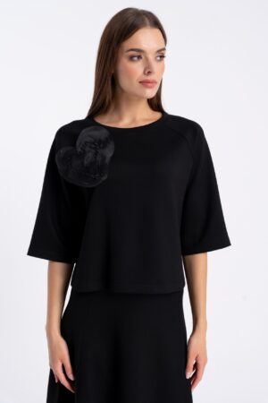 Bluzka Katia Black Heart AW25 Click Fashion
