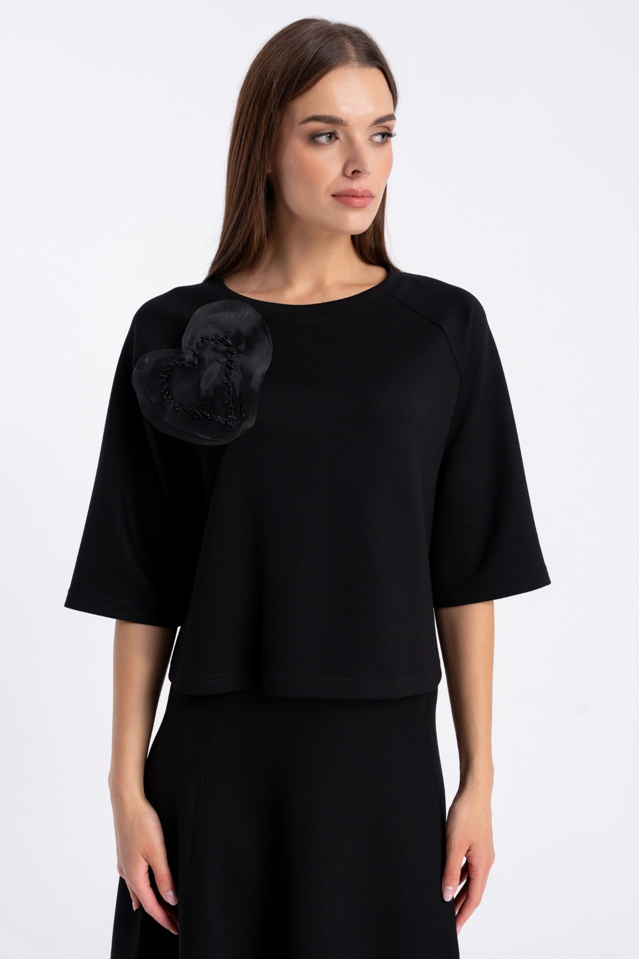 Bluzka Katia Black Heart AW25 Click Fashion