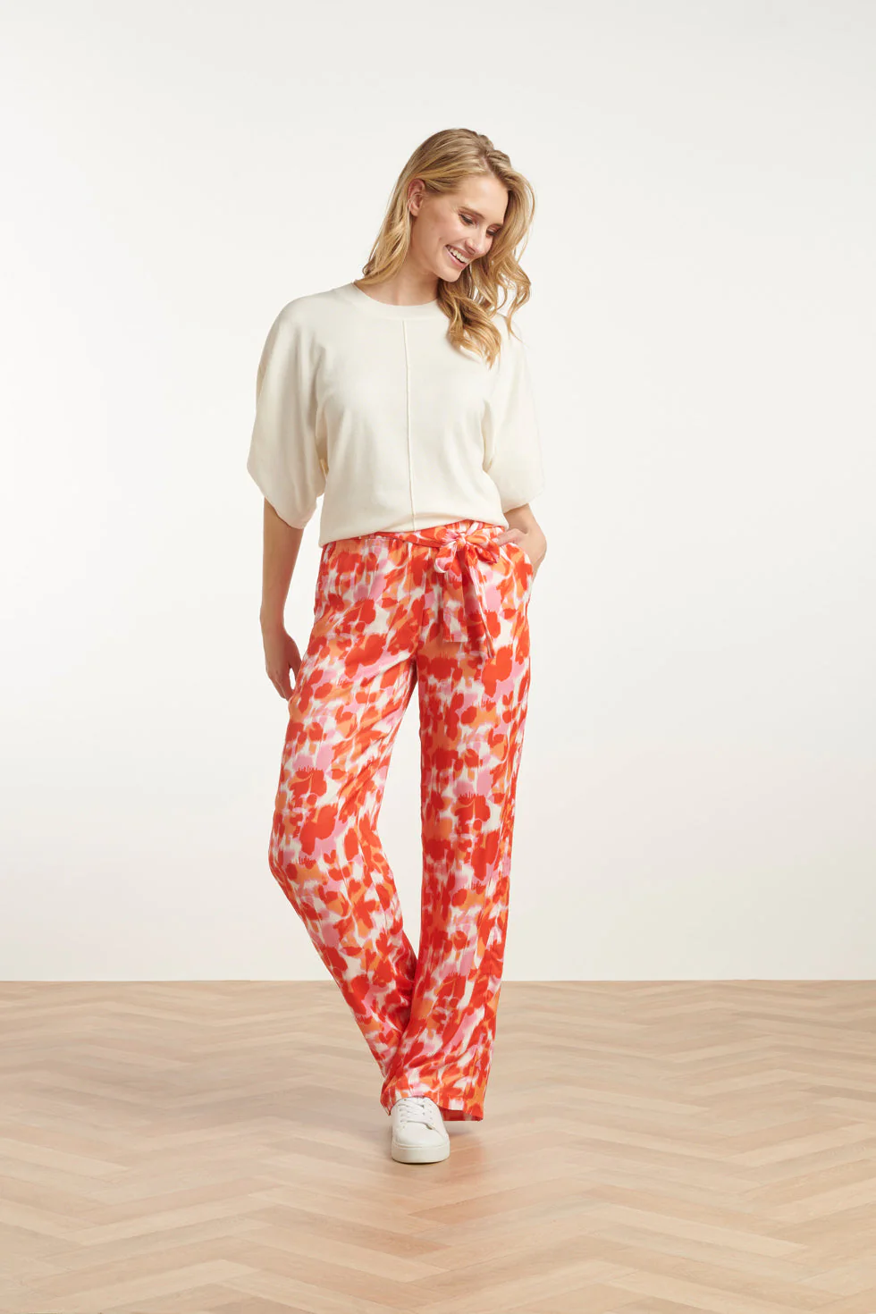 Bluzka sweterkowa Trui – złamana biel Smashed Lemon - obrazek 4