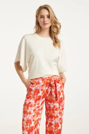 Bluzka sweterkowa Trui – złamana biel Smashed Lemon