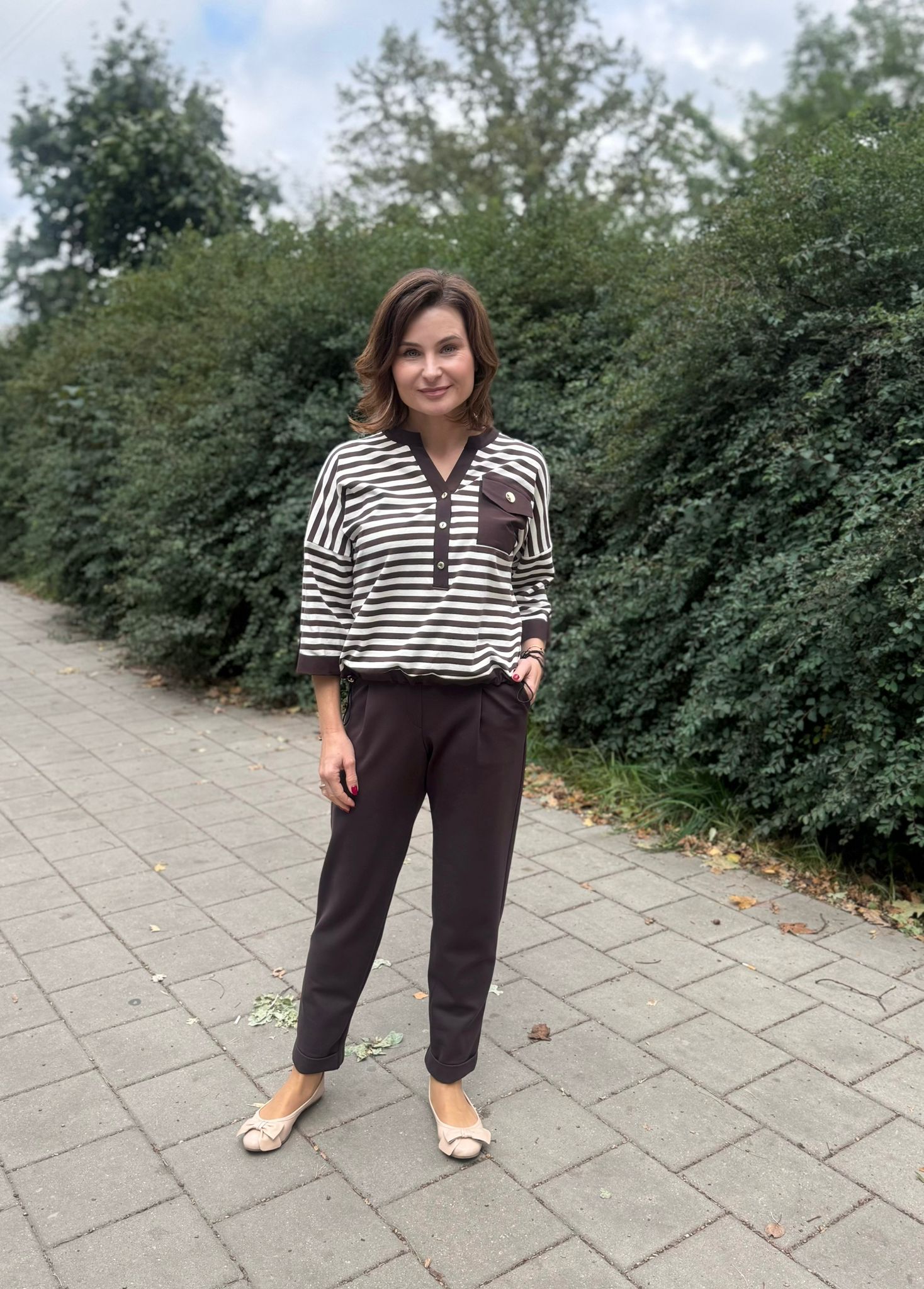 Spodnie Xanna Brąz Midori Feminine Fashion