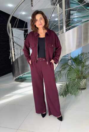 Komplet Mango II w kolorze wisniowym Midori Feminine Fashion