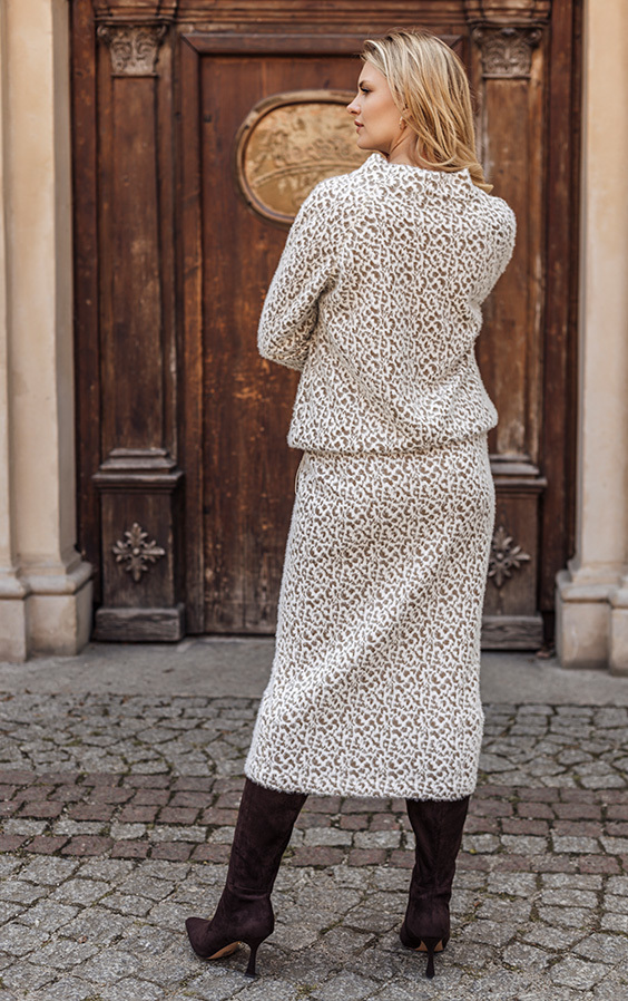 Dzianinowy komplet Lamia Pantera Kaskada Fashion - obrazek 2