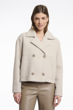 dwurzędowa krótka Kurtka Oria RINO&PELLE