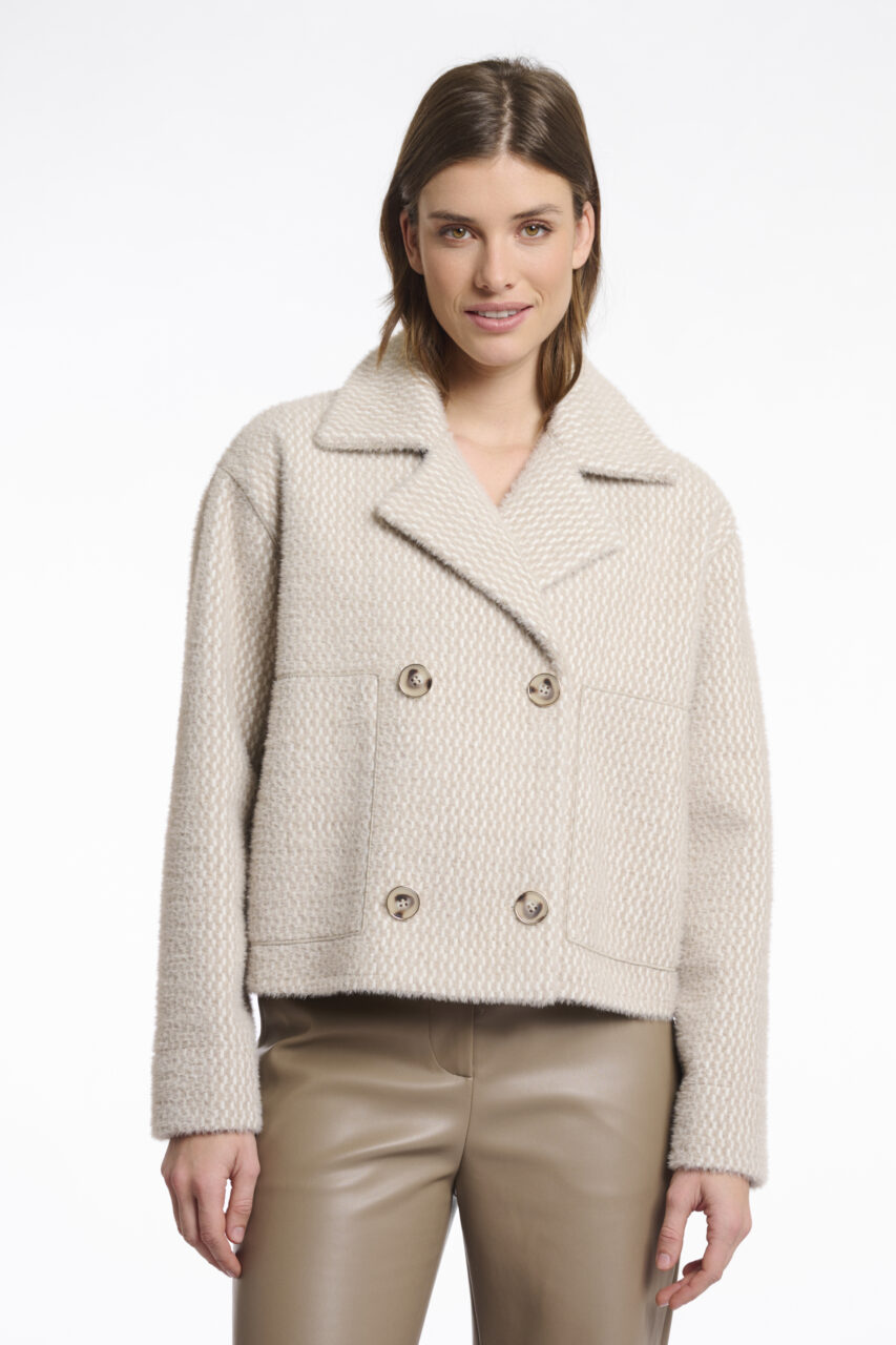 dwurzędowa krótka Kurtka Oria RINO&PELLE