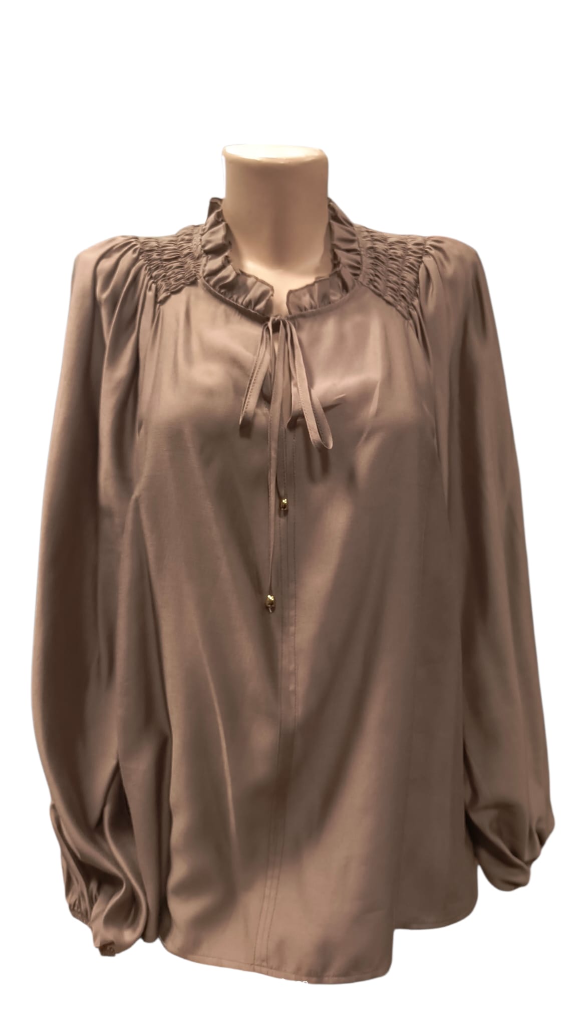 Bluzka Chania czekoladowa/fango Kaskada Fashion