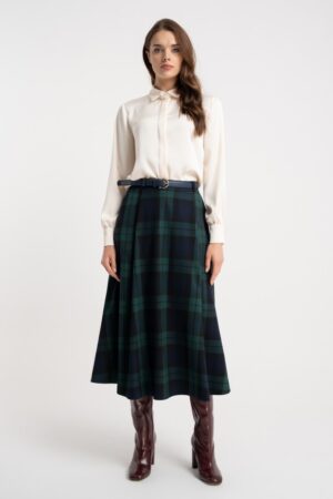 Spódnica Waja Green Chess AW25 Click Fashion