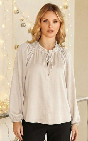 Bluzka Chania szampańska  Kaskada Fashion