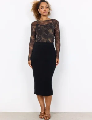 Czarna spódnica midi - SC-Kanita 9 soyakoncept