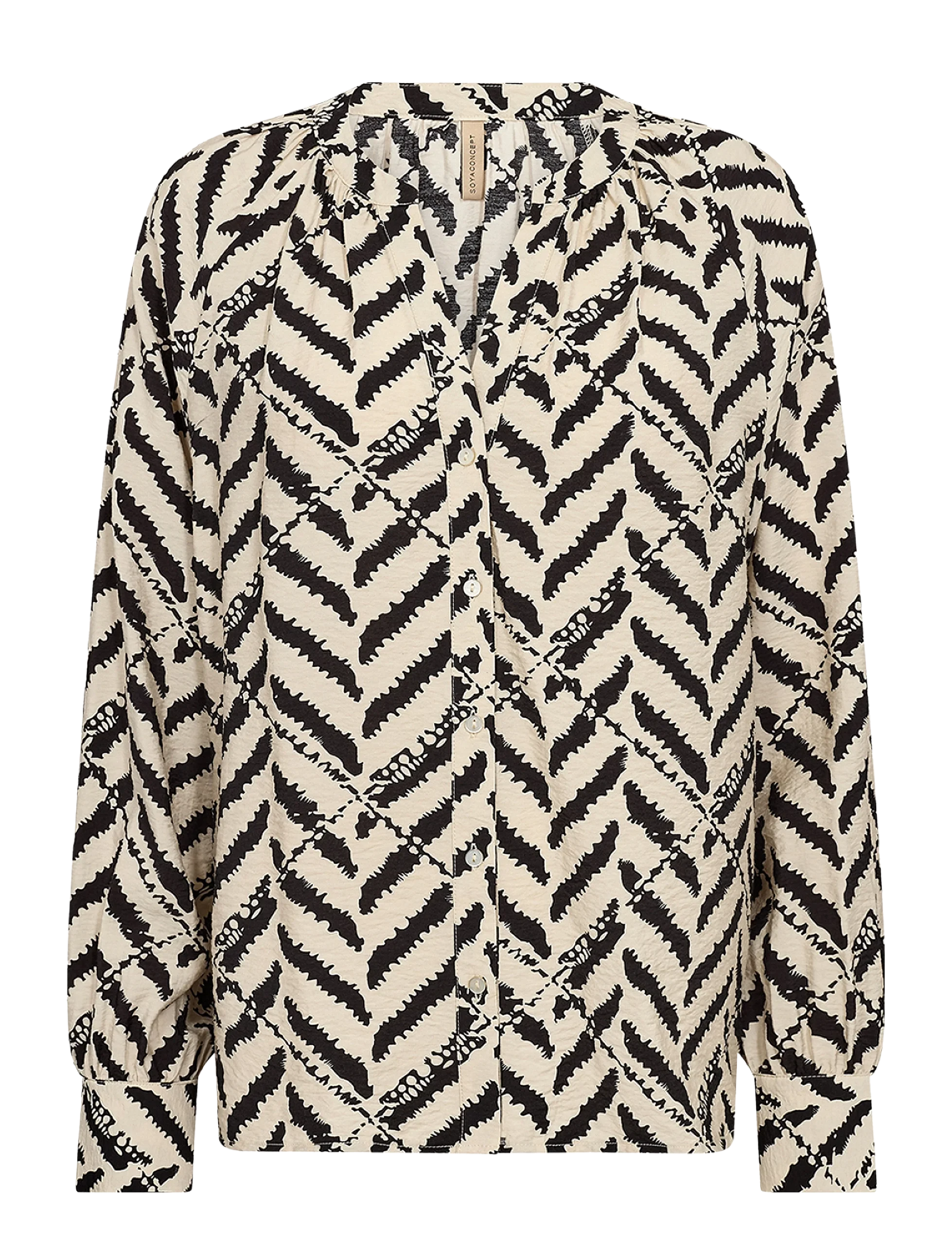 Czarno beżowa bluzka SC-INAROSE 2 Soyaconcept - obrazek 2