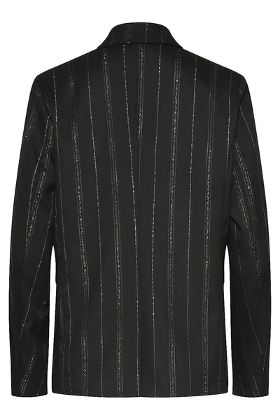 Czarna marynarka w subtelne srebrne paski Smashed lemon - obrazek 6