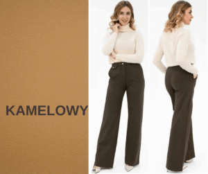 Kamelowe ( noisette)  spodnie Ingrid East Drive- IBER