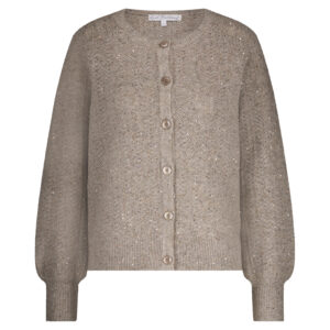 Sweterek Cardigan Ajour Sparkle Truffle  SRB4605 Red Button