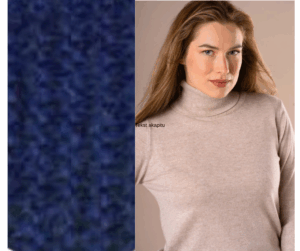 Golf z domieszką kaszmiru Granatowy IMMAGINE AL-BO