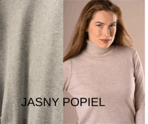 Golf z domieszką kaszmiru jasny popiel IMMAGINE AL-BO