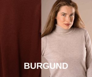 Golf z domieszką kaszmiru BURGUNDOWY IMMAGINE AL-BO