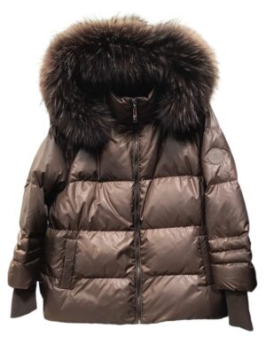 Damska kurtka puchowa czekoladowa Fratelli