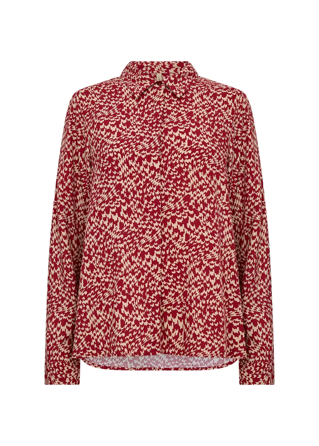 Wiskozowa koszula beżowo-czerwona SC-VAN 2 Soyaconcept - obrazek 2